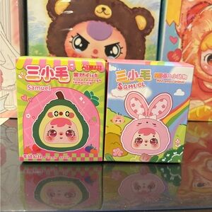 Samuel Plush Blind Box Lot – Fruit Series & Mini Animal Series – 2 Boxes